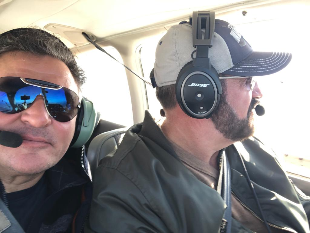 Crew selfie in the aircraft