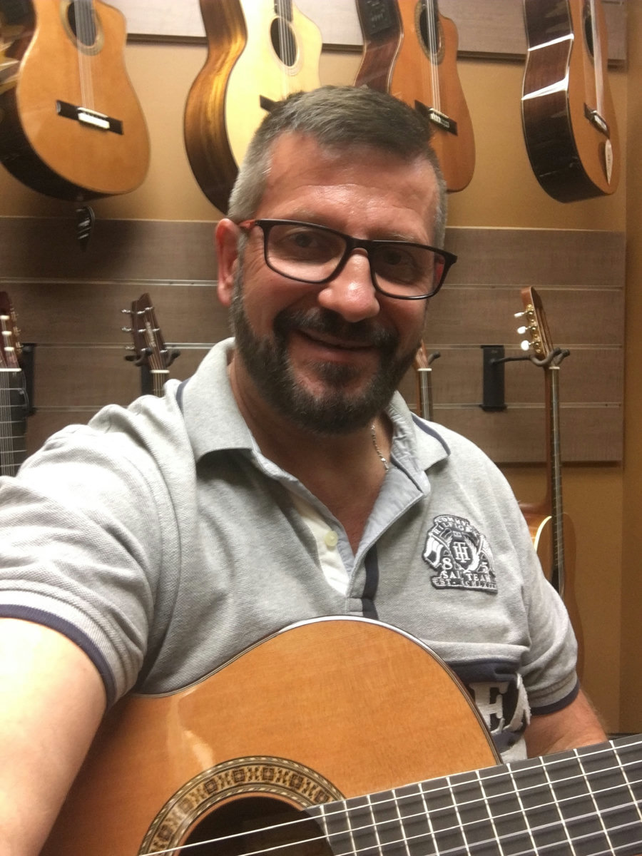 In a guitar shop