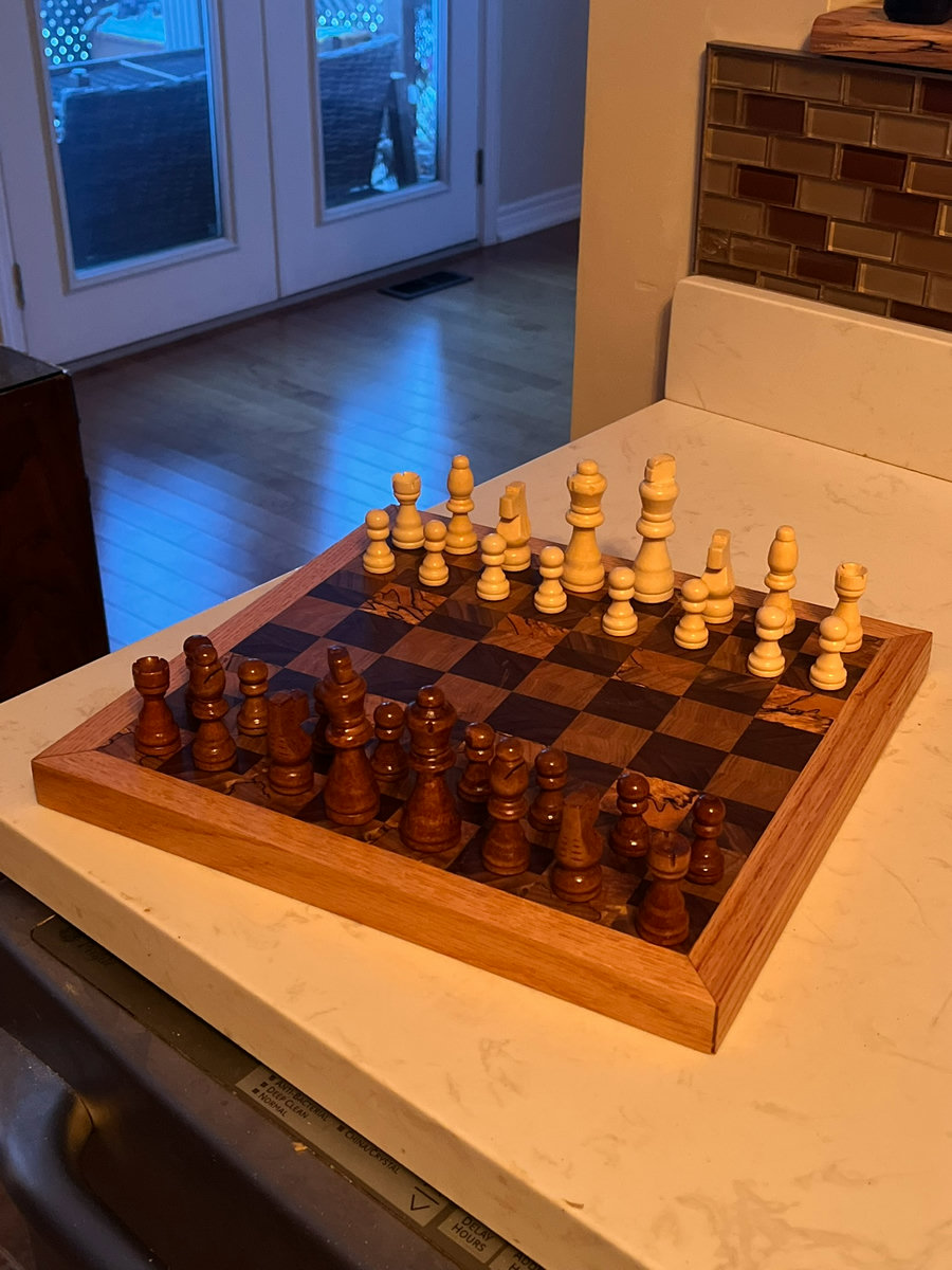 Chess board — front view